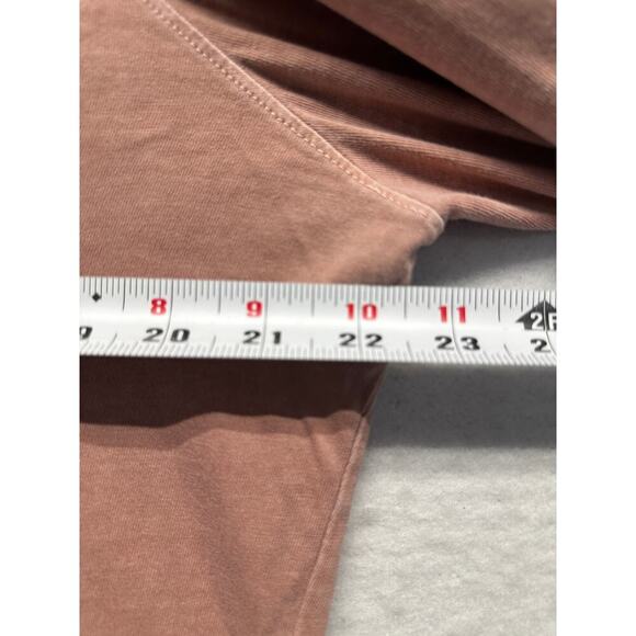 American Eagle Long Sleeve Burn Out Pink‎ Hoodie Women L Kangaroo Pocket - Picture 4 of 8